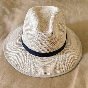 Artesano Packable Cream Toquilla Straw Panama Fedora Hat Large